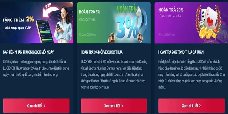 Khuyến mãi nạp đầu, hoàn trả không giới hạn tại bong8899